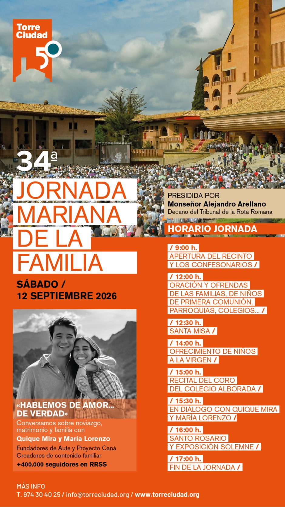 EL cartel promocional de la 34ª Jornada Mariana de la Familia