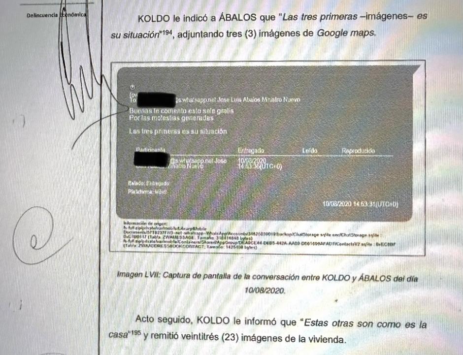Pantallazo entre Koldo y Ábalos sobre el presunto pago en especie de la intervención del ex ministro en la nota de prensa sobre el rescate de Air Europ