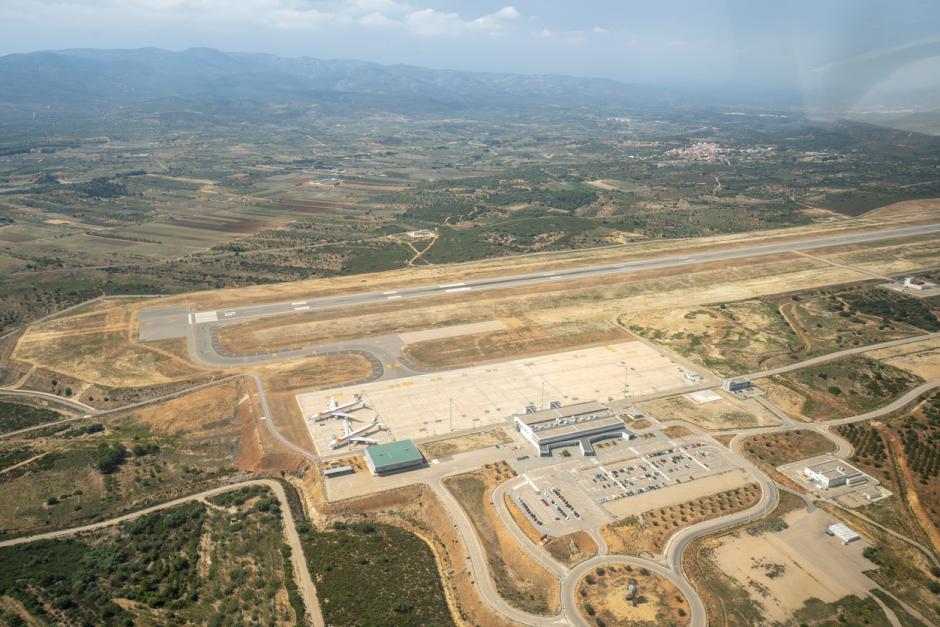 Imagen sobrevolando el aeropuerto de Castellón-Costa Azahar