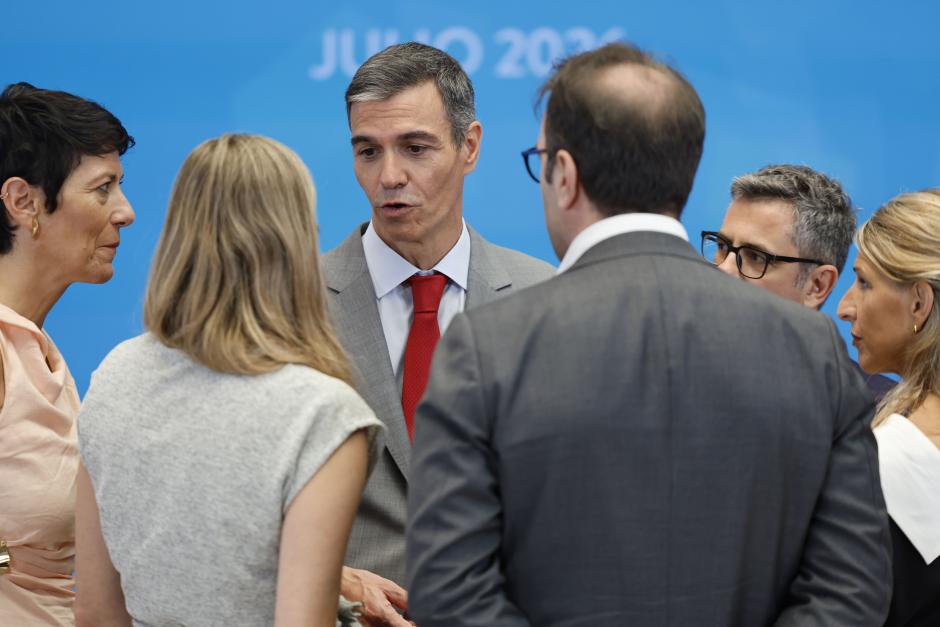 Los miembros del Gobierno que acompañaron a Sánchez