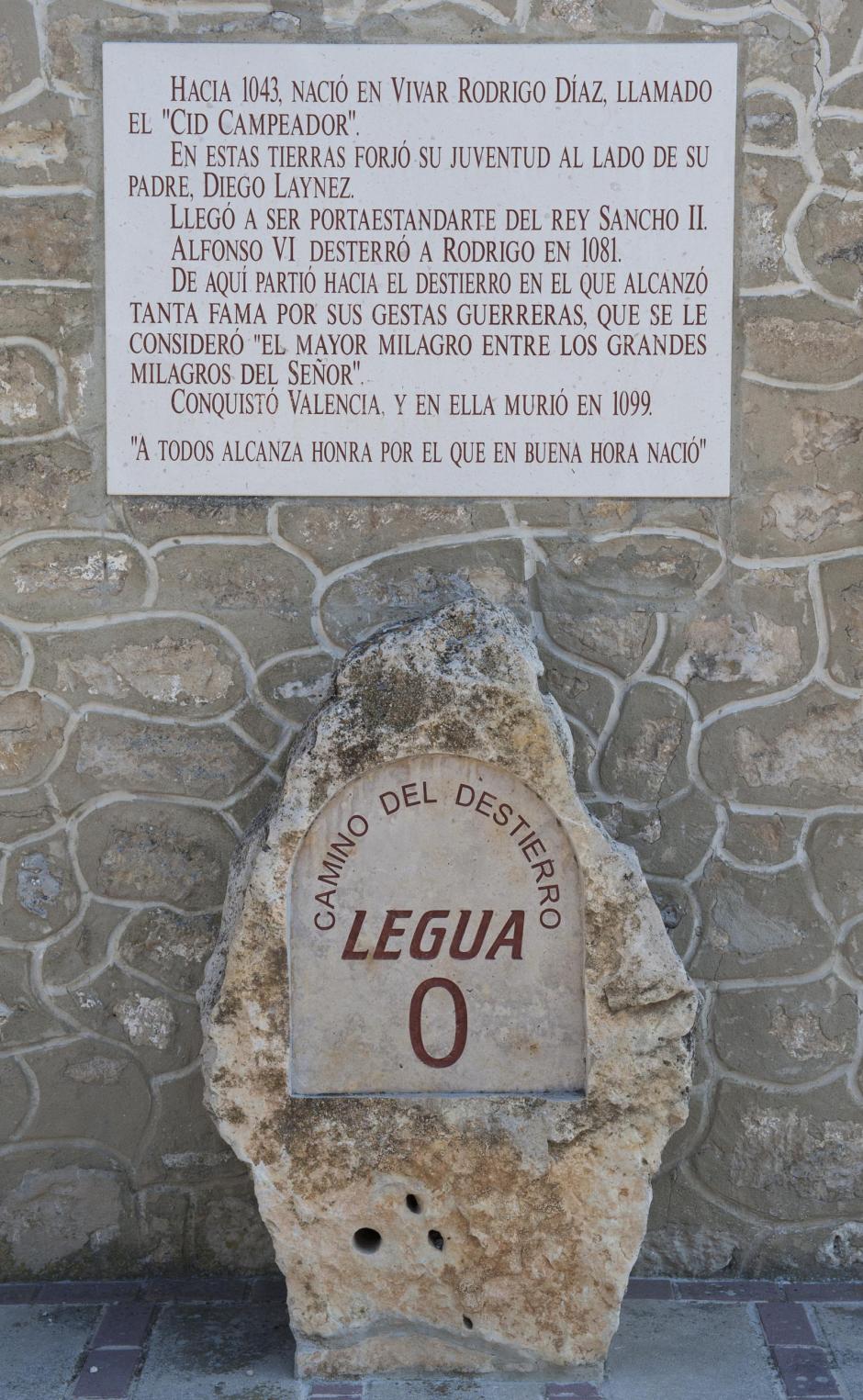 Legua cero del Camino del Cid en Vivar del Cid (Burgos)