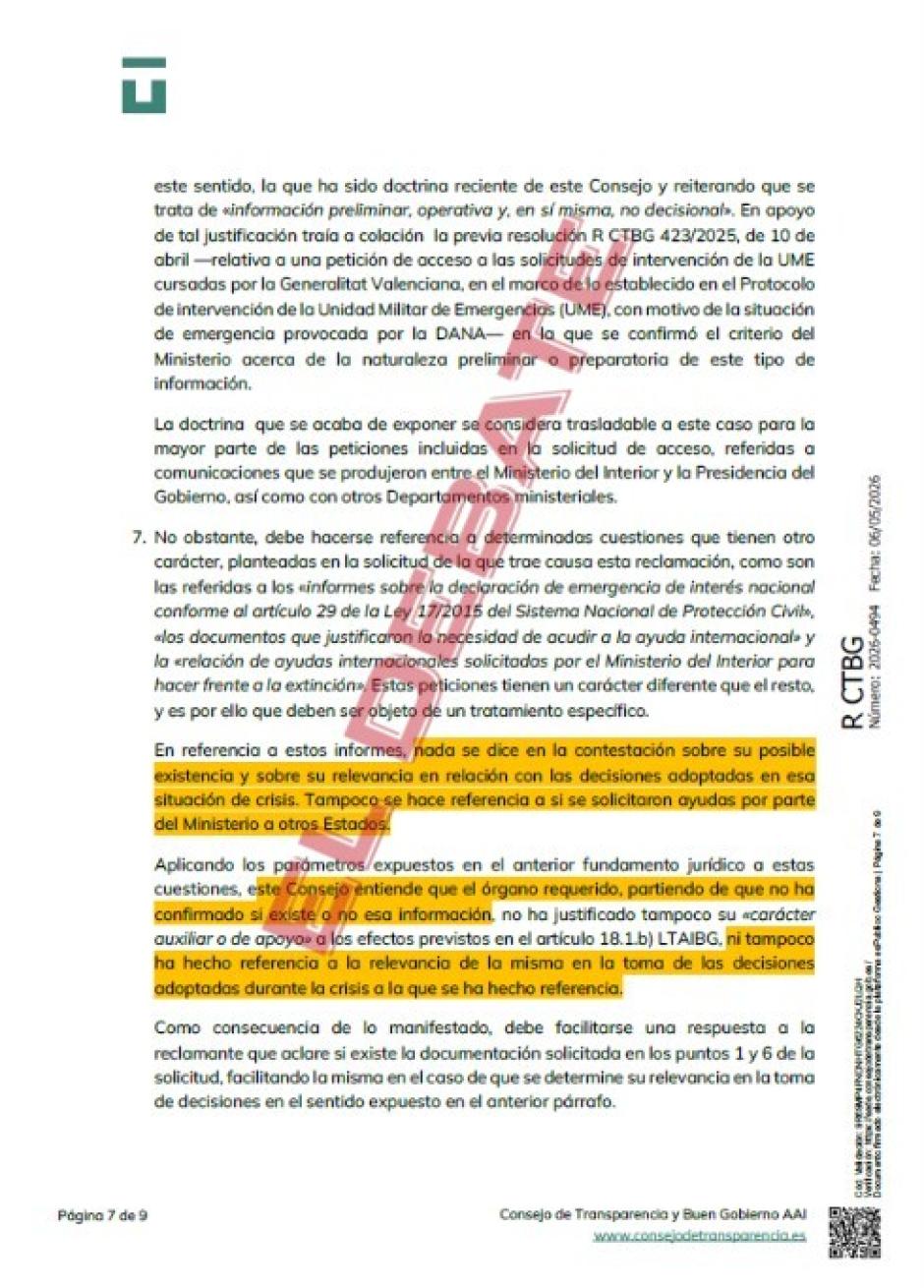 Resolución 2026-0494 del Consejo de Transparencia del 6 de mayo de 2026