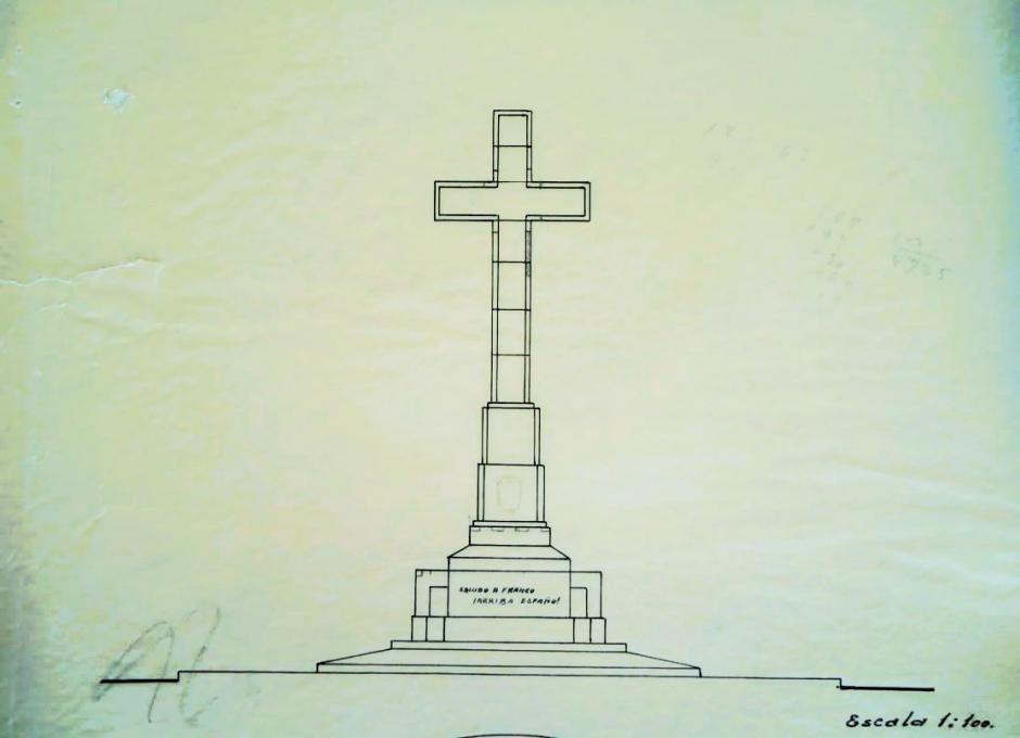 El diseño de la Cruz, erigida en 1937