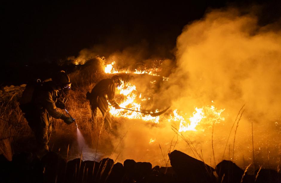 Lucha contra el fuego en la provincia de Zamora