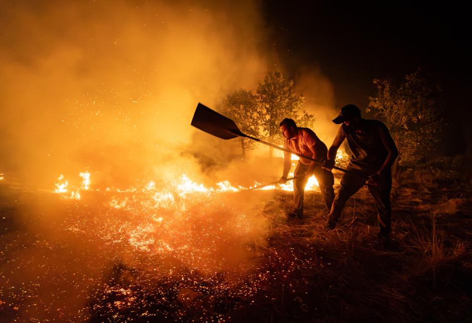 Lucha contra el fuego en la provincia de Zamora