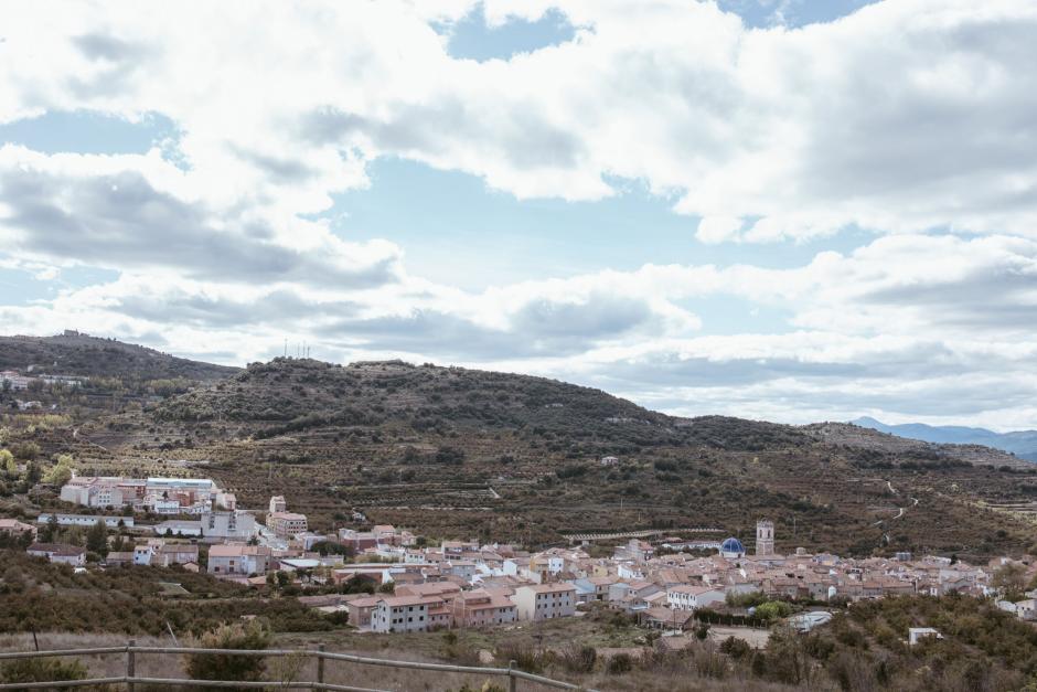 Imagen de las vistas desde el mirador natural de Benssal, Castellón