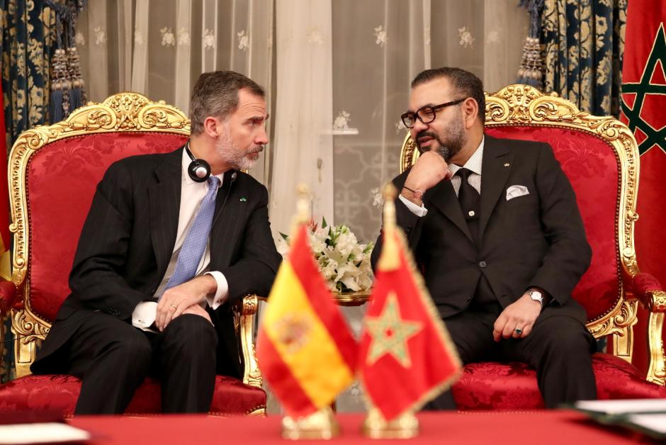 Los Reyes de España y de Marruecos en febrero de 2019