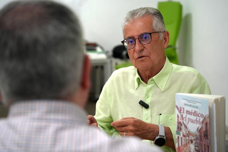 Bernabé Galán, en un momento de la entrevista