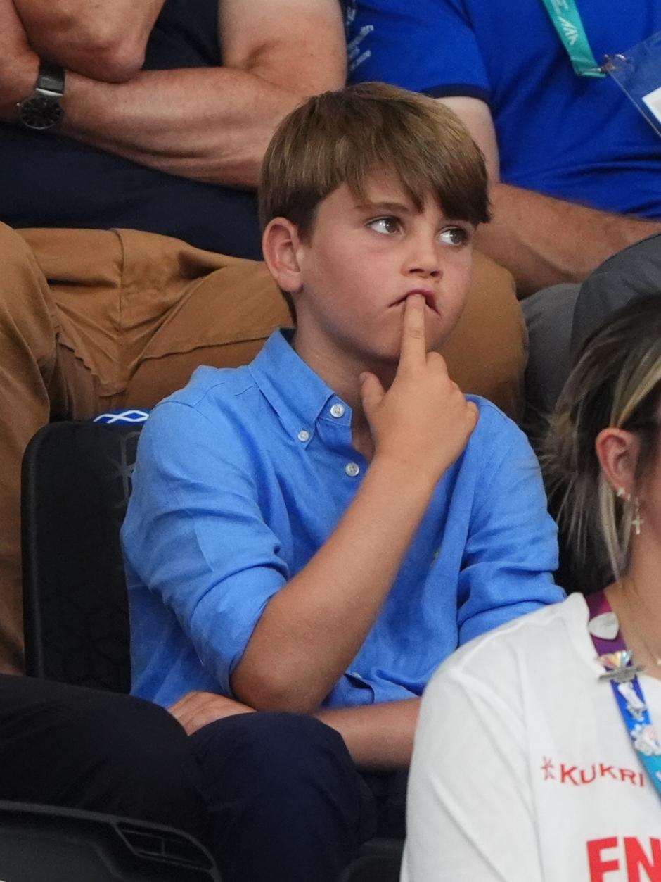 Prince Louis at the Sir Chris Hoy Velodrome during day nine of the 2026 Commonwealth Games in Glasgow. Picture date: Saturday August 1, 2026. *** Local Caption *** .