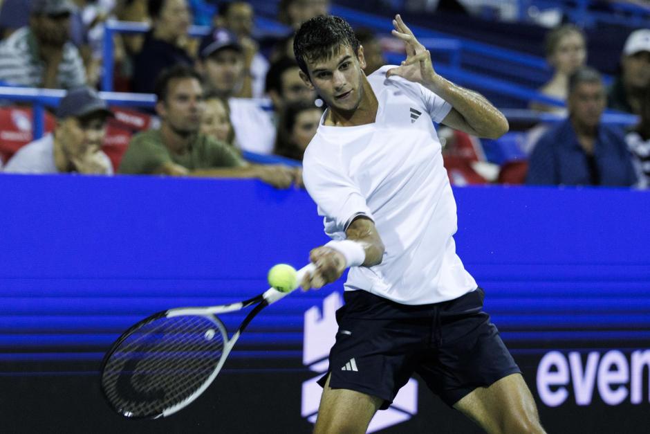 Rafael Jodar of Spain durante el partido contra Alejandro Tabilo