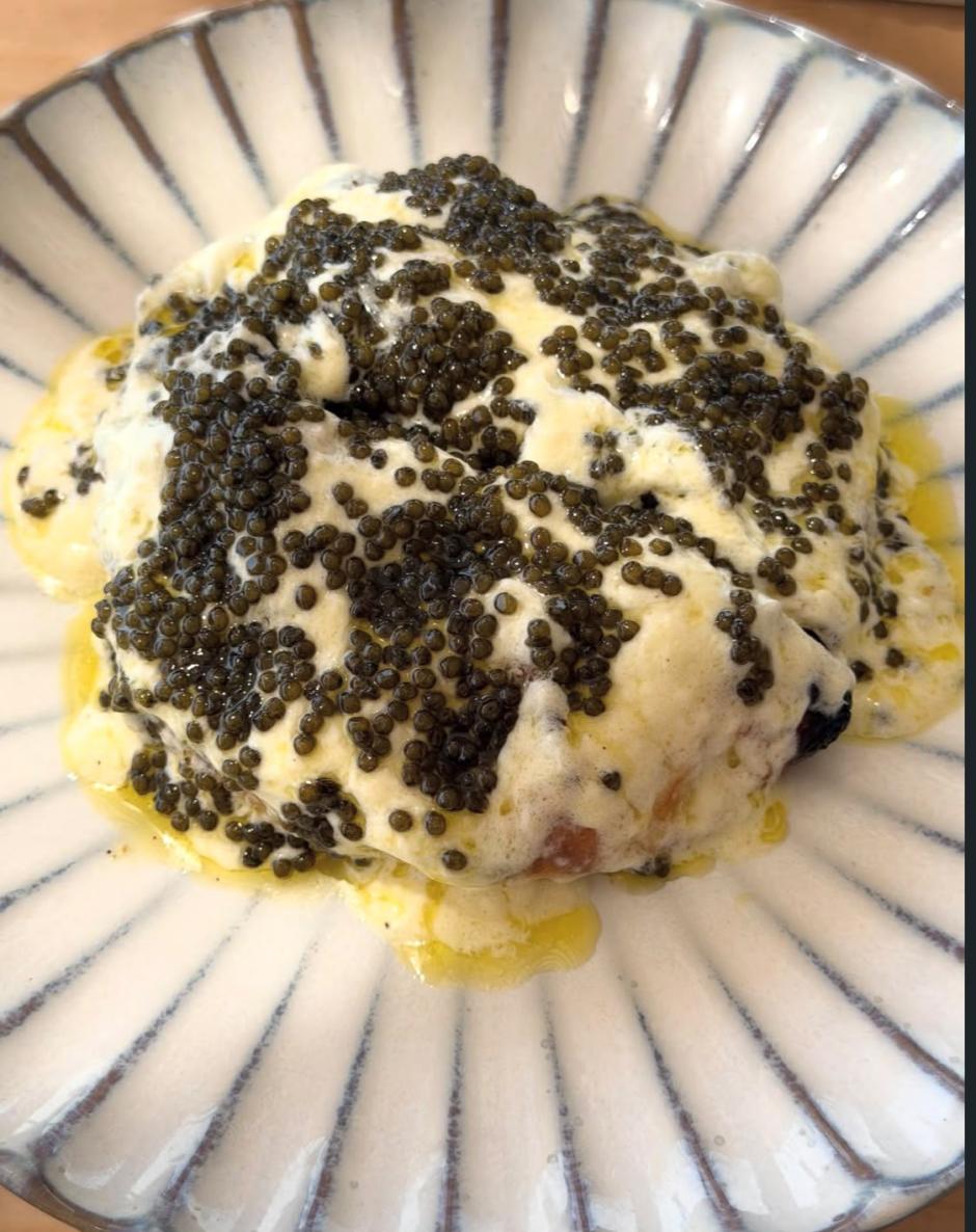 Uno de los platos con caviar que ha degustado Llorente