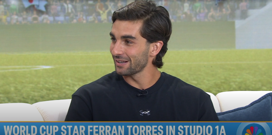 Ferran Torres en el programa 'Today' de la NBC