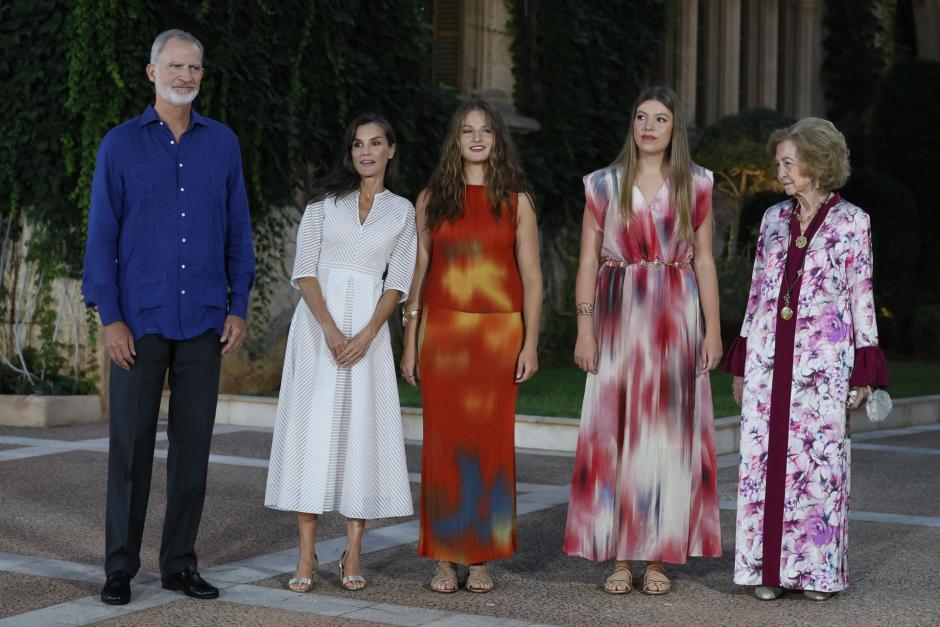Los Reyes, la Princesa de Asturias, la Infanta Sofía y la Reina Doña Sofía, este martes en Marivent