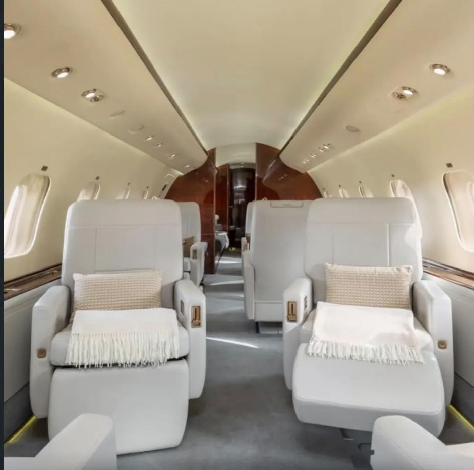 El interior del jet privado de Cristiano Ronaldo