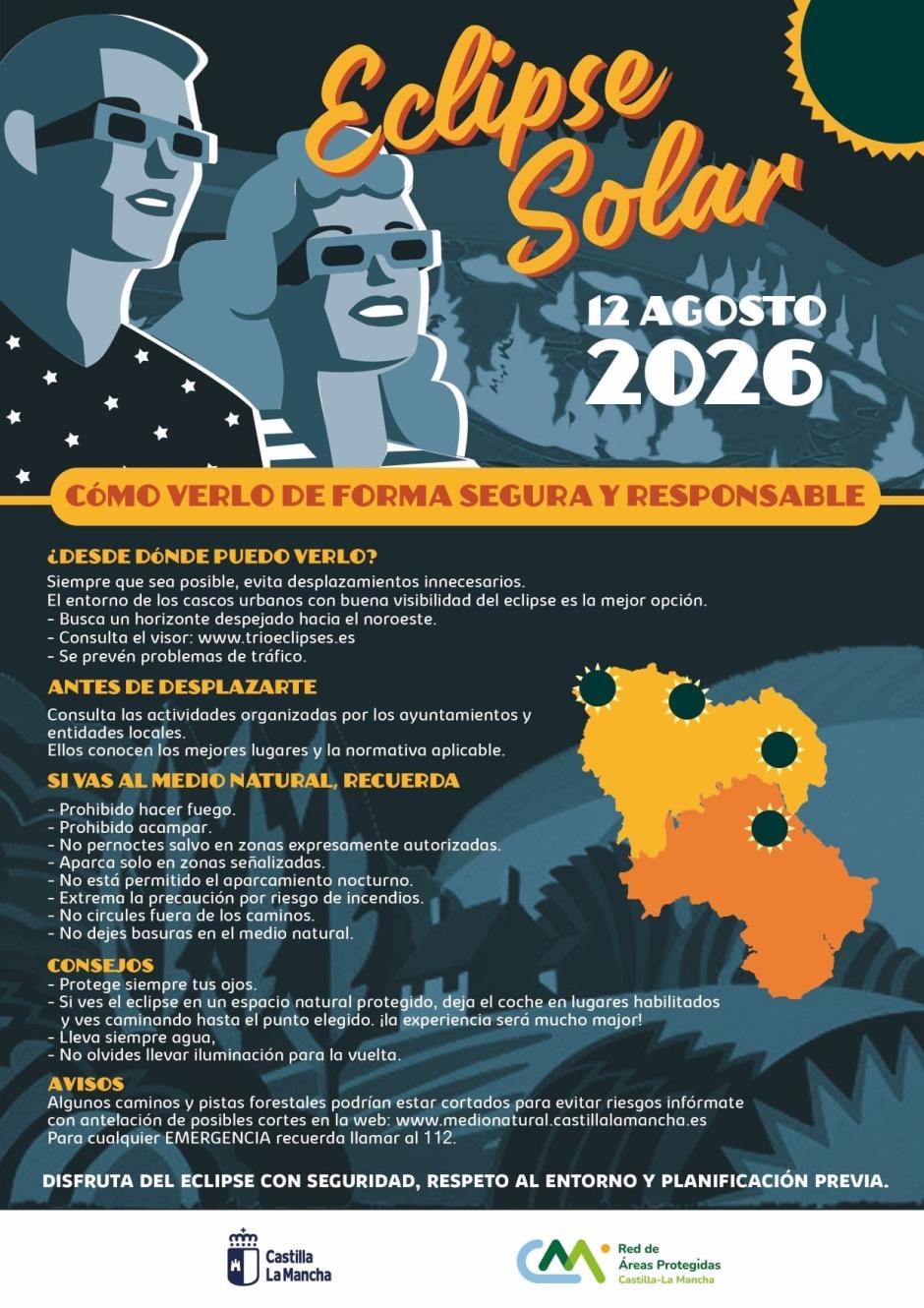 El Gobierno de Castilla-La Mancha refuerza con medidas excepcionales la prevención de incendios forestales en sus espacios naturales el día del eclipse solar.

REMITIDA / HANDOUT por JCCM
Fotografía remitida a medios de comunicación exclusivamente para ilustrar la noticia a la que hace referencia la imagen, y citando la procedencia de la imagen en la firma
07/8/2026