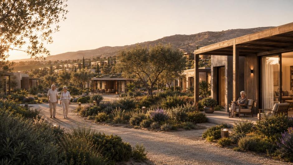 Render de una de las viviendas del proyecto de resort de lujo con casas modulares