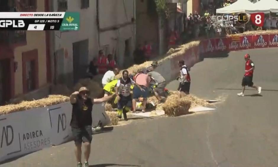 Imagen del accidente sufrido en La Bañeza