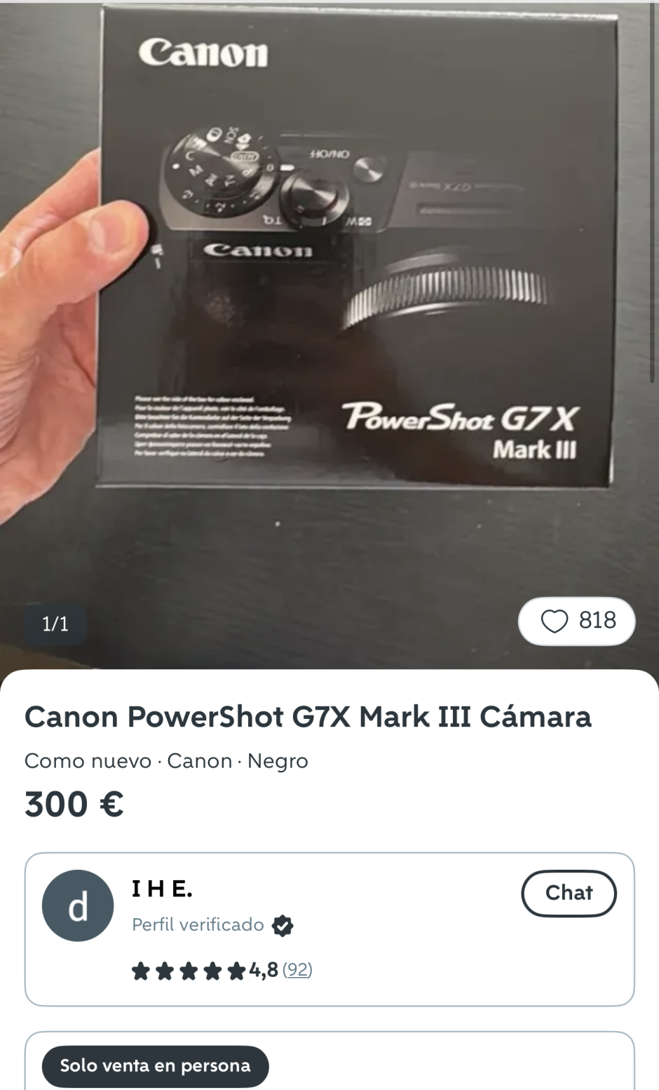 Canon PowerShot G7X Mark III Cámara