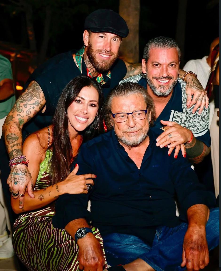 Sergio Ramos con sus amigos, en una fiesta en Andalucía