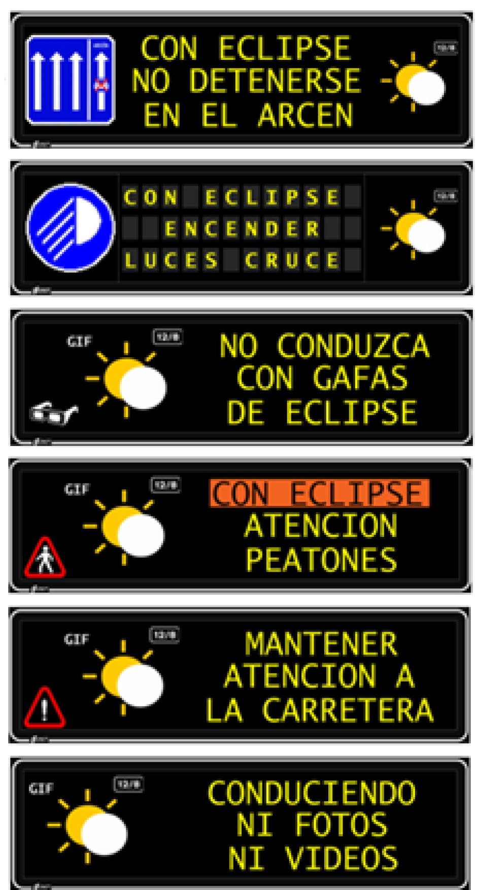 Los mensajes de los paneles no tienen desperdicio