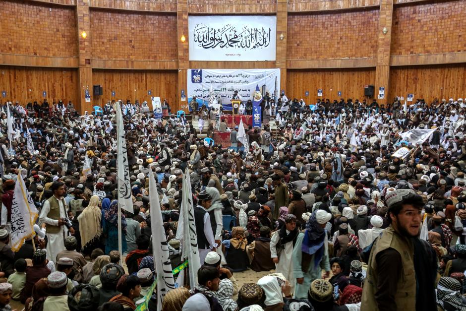Acto de celebración del retorno de los talibanes al poder en la ciudad de Ghazni en Afganistán