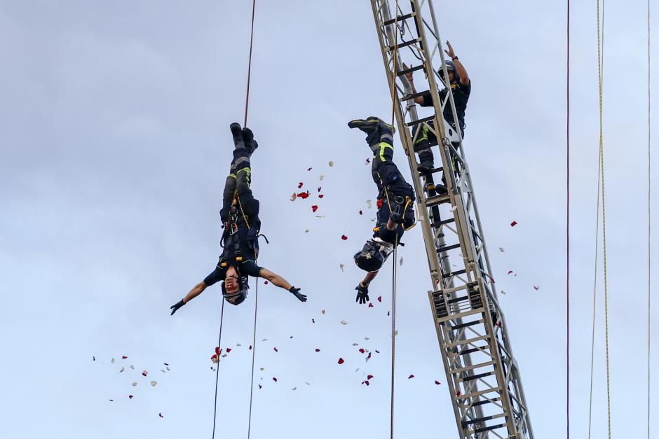 during the day of the " Virgen de la Paloma" celebrations in Madrid on Saturday, 15 August 2026