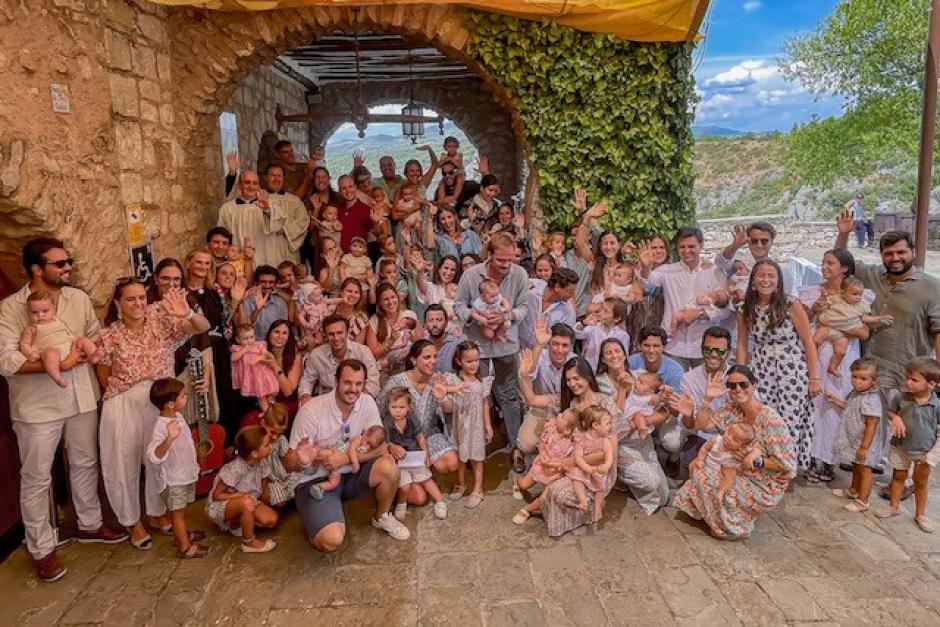 Algunas de las familias que se han congregado en Torreciudad este fin de semana