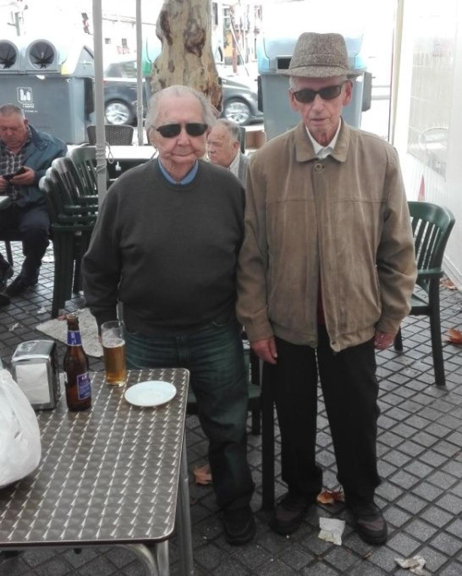 El entrañable Pepe Jiménez con su viejo amigo Arturo Morales, dos sabios del mundo del vino