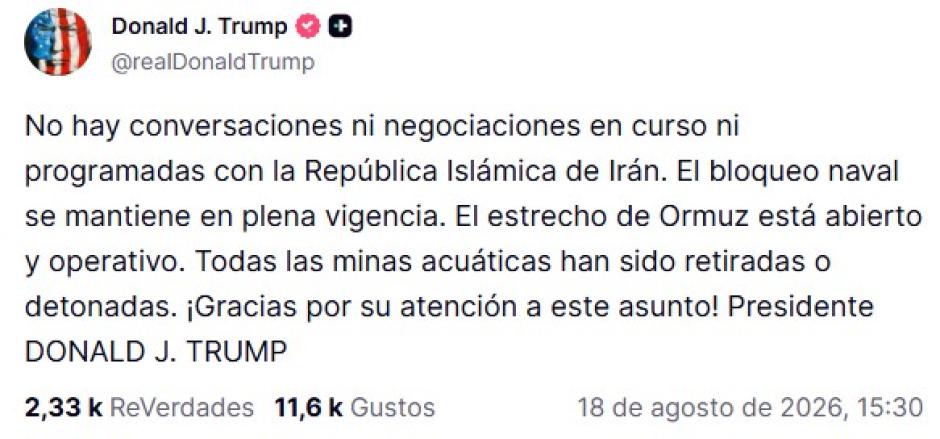 Donald Trump, presidente de los Estados Unidos