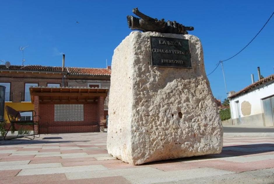 Imagen del homenaje al verdejo en el pueblo de La Seca