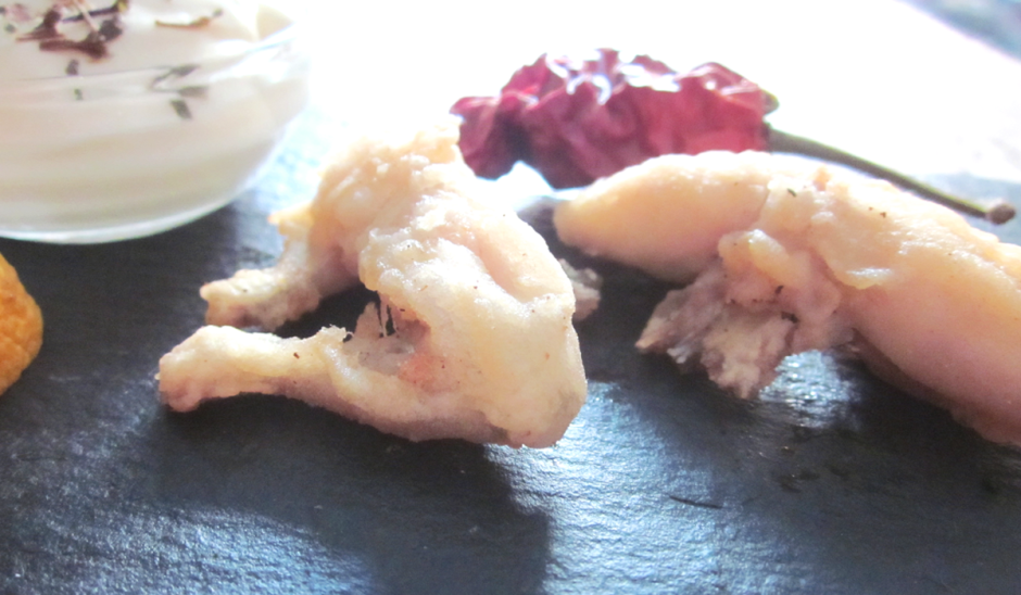 Receta de ancas de rana de Carbellino en tempura