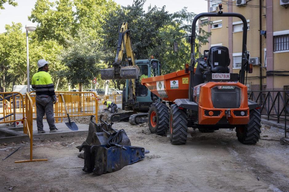 Trabajos en la parcela G San Blas