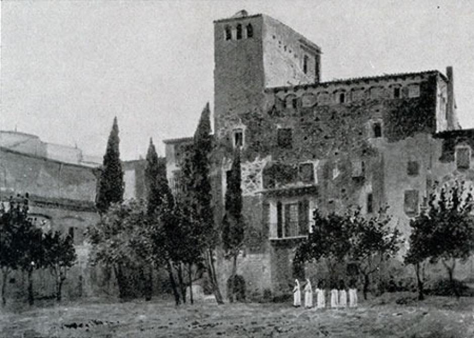 El monasterio de Santa María de Montsió, en una imagen de época