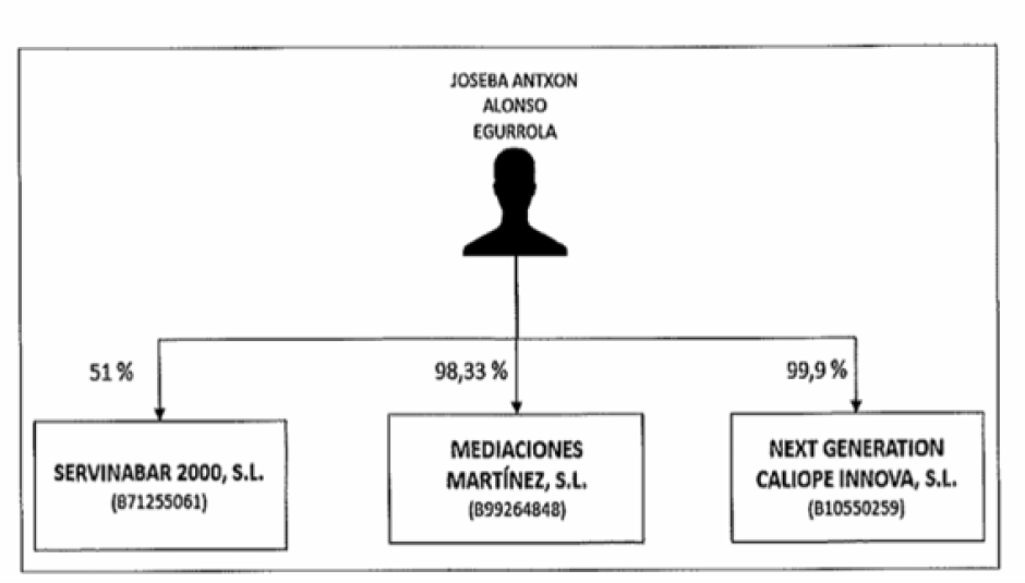 Sociedades limitadas investigadas cuyo accionista mayoritario era Antxón Alonso