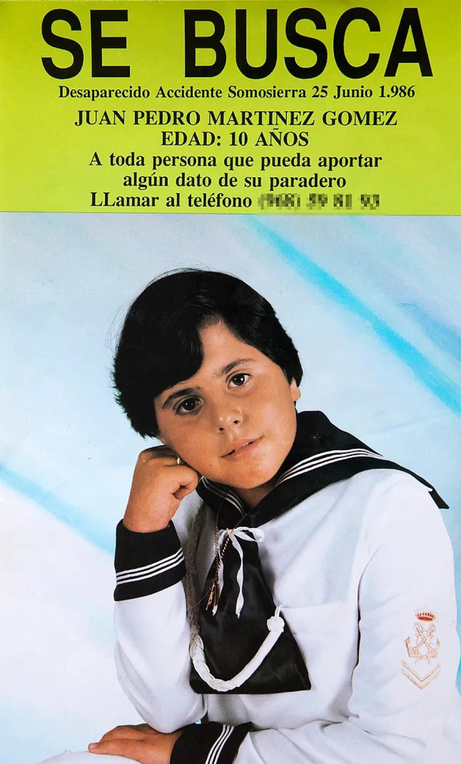 Cartel de búsqueda de Juan Pedro