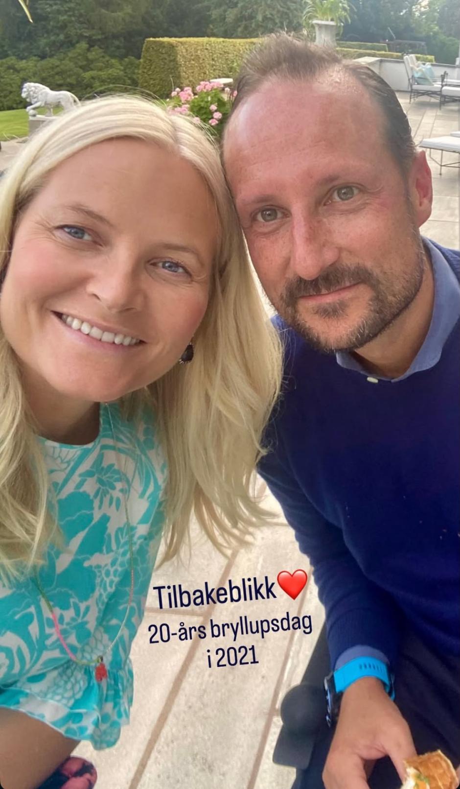 Los Príncipes de Noruega en su aniversario de bodas