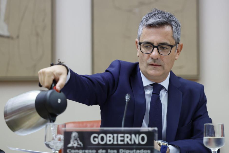 El ministro de Justicia, Félix Bolaños,comparece este jueves en la Comisión Mixta de Seguridad Nacional del Congreso para informar de la gestión de la crisis migratoria en Ceuta.