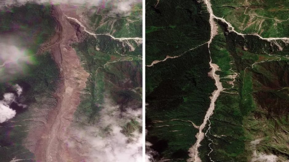 montaje antes y después nepal