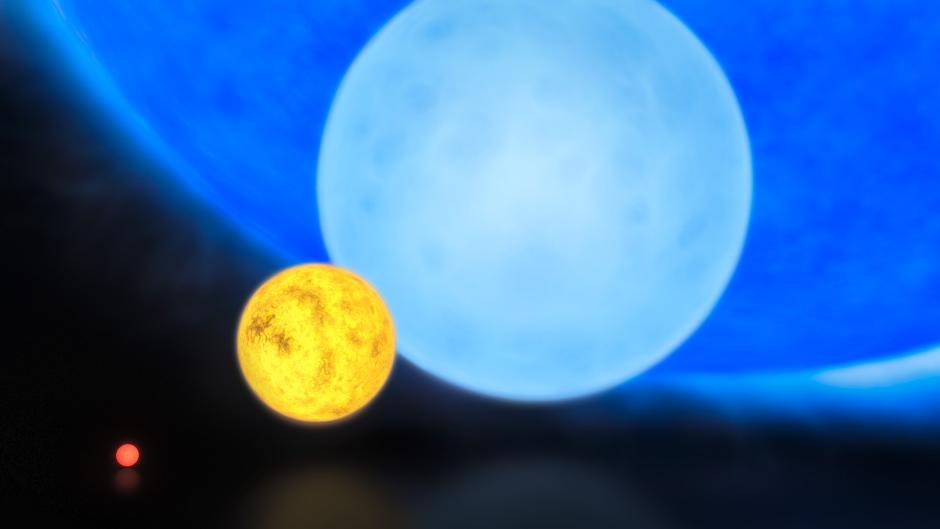 Enana roja, El Sol, Gigante azul y R136a1