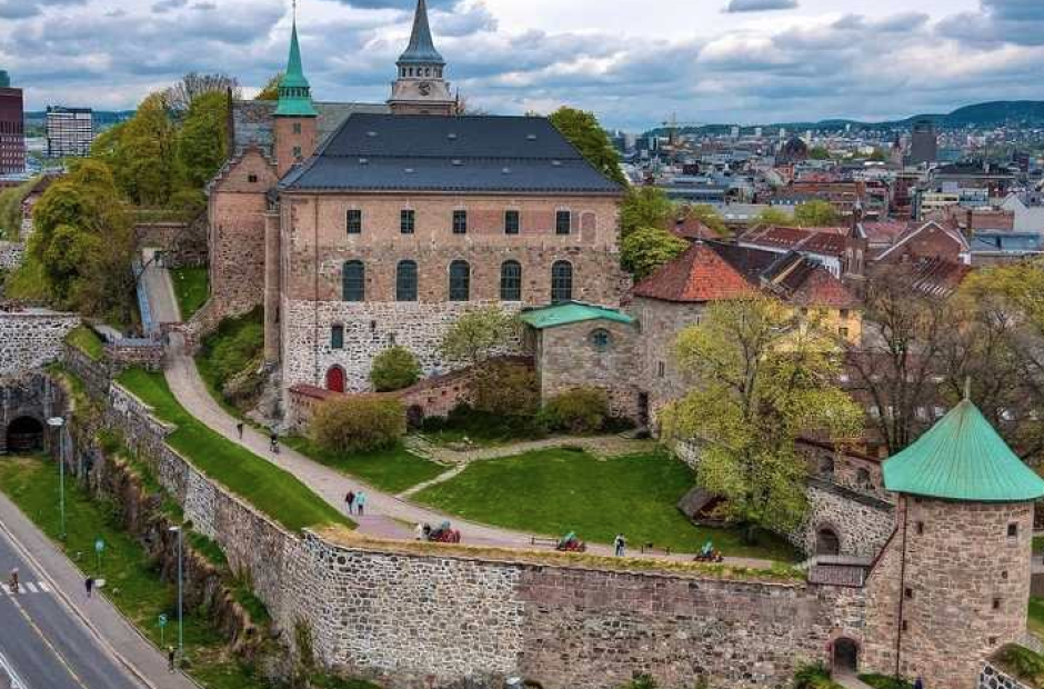La fortaleza de Akershus, donde se encuentra el mausoleo real