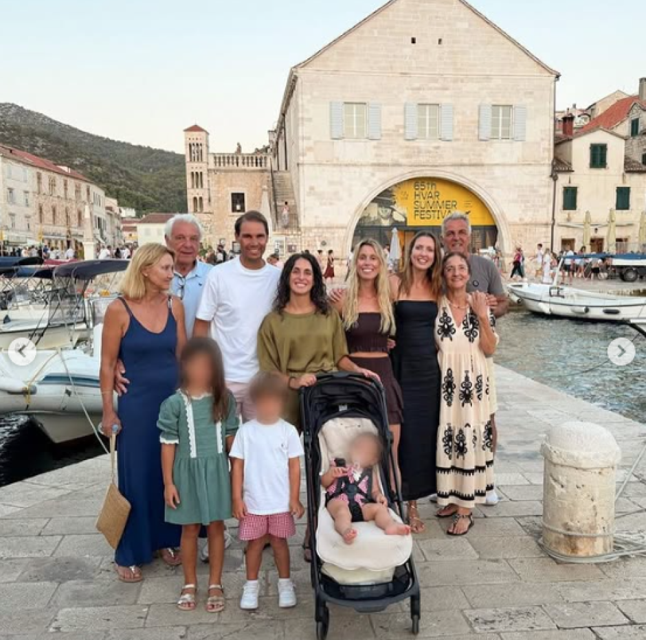 Rafa Nadal y su familia durante sus vacaciones en Croacia