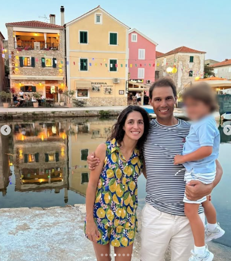 Mery Perelló, Rafa Nadal y su hijo