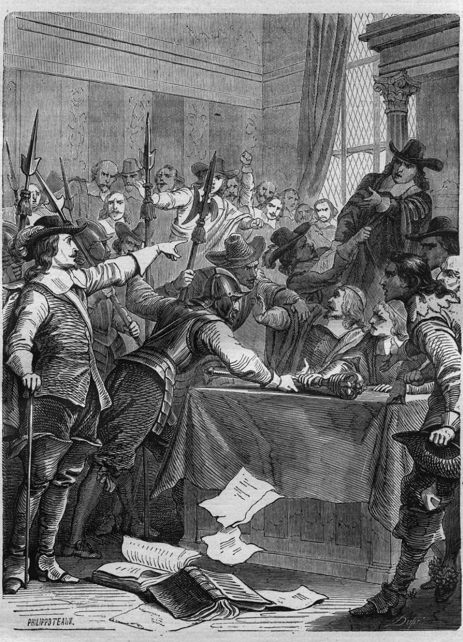 Disolución del Parlamento por Oliver Cromwell