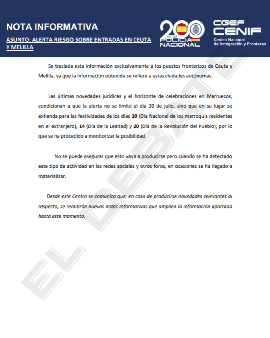 Informe del CENIF de la Policía Nacional