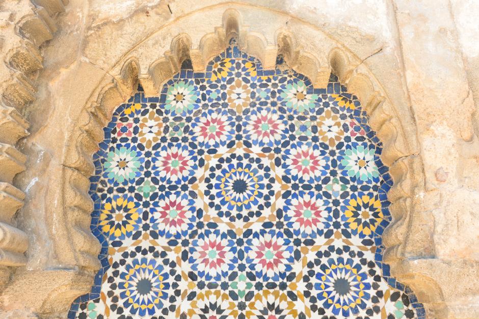Detalle de uno de los arcos del Palacio Real de Rabat