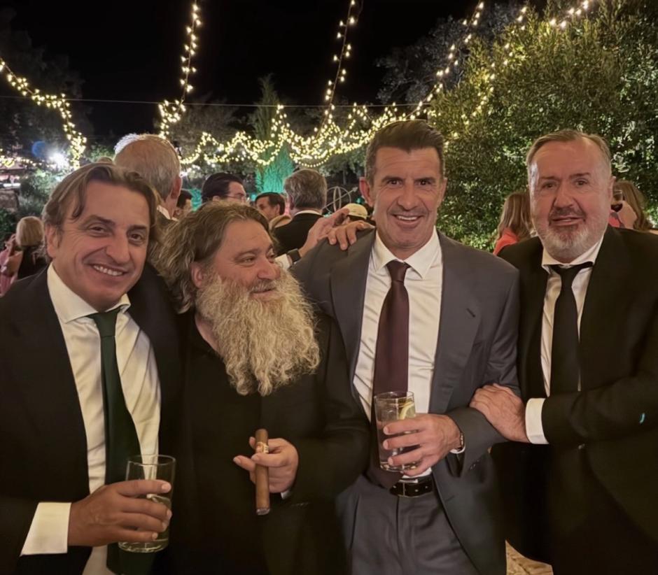 Xose Portas, Raúl Pérez, Luis Figo y Ángel Martín