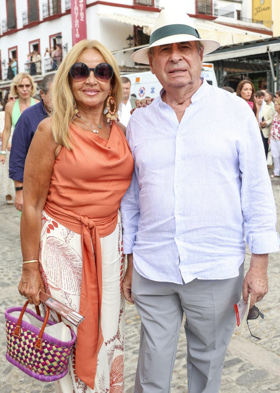 Pedro Trapote y Begoña Garcia Vaquero durante la 67 edición de la corrida Goyesca de Ronda perteneciente a la Feria de Pedro Romero 2026 en Ronda.