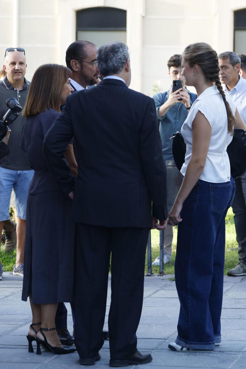 La Princesa es recibida por el rector de la Universidad Carlos III, Ángel Arias Hernández