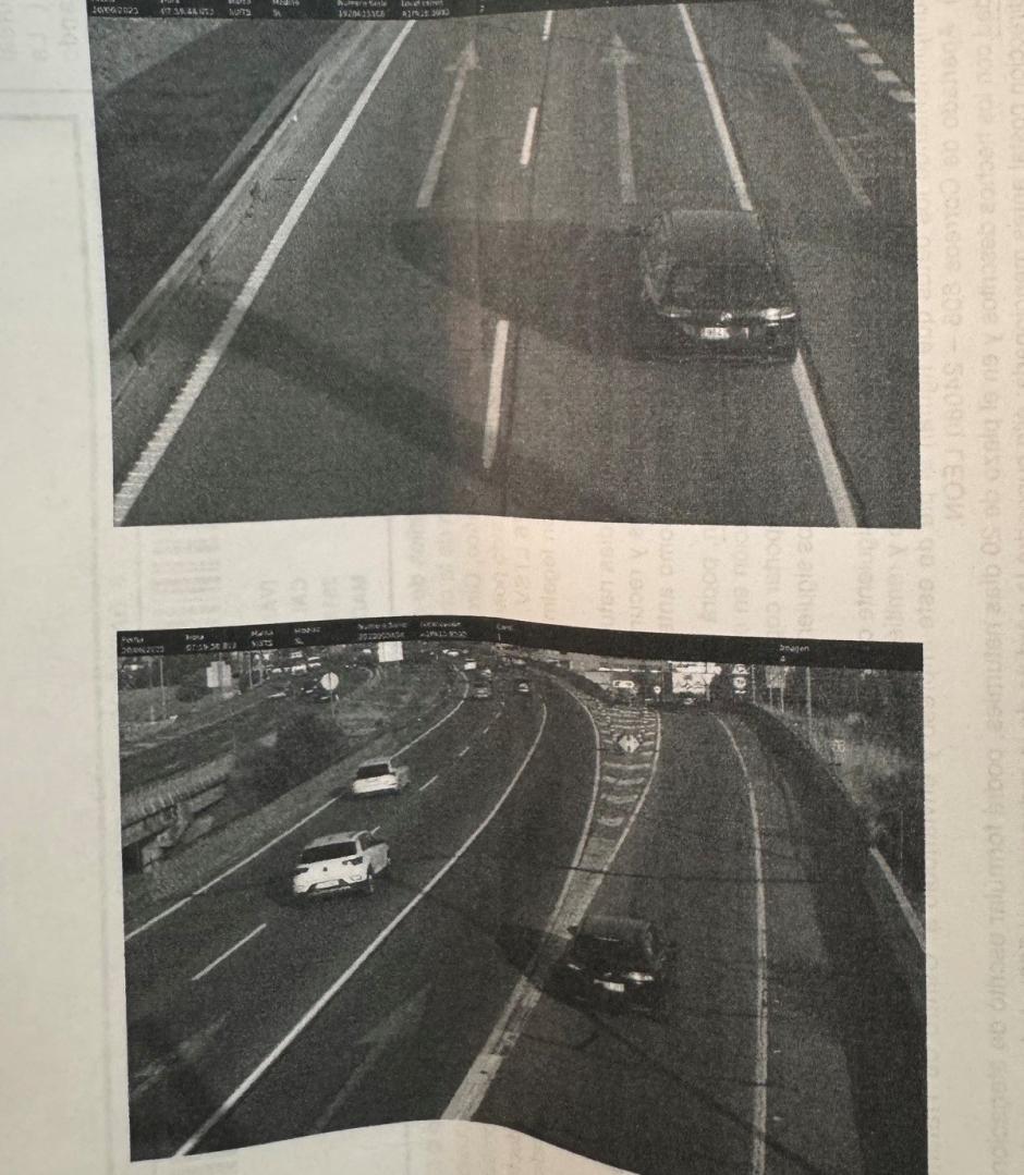 La cámara debe recoger la imagen del coche sobre la línea continua