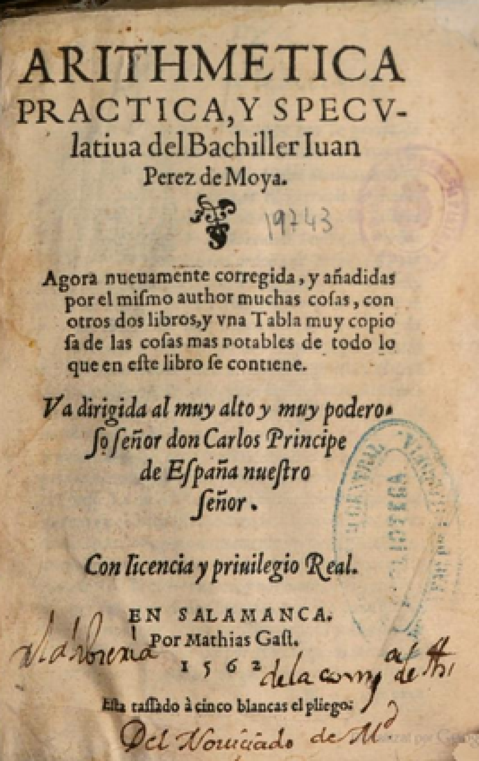 Portada de la primera edición (1562)